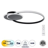 Φωτιστικό Οροφής Δαχτυλίδι-Κύκλος LED CIRCUO CCT 75W 8400lm 360° AC 220-240V - Εναλλαγή Φωτισμού μέσω Τηλεχειριστηρίου All In One - Μαύρο Φωτιστικό Οροφής Δαχτυλίδι-Κύκλος LED CIRCUO CCT 75W 8400lm 360° AC 220-240V - Εναλλαγή Φωτισμού μέσω Τηλεχειριστηρίου All In One - Μαύρο