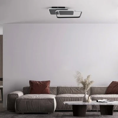 Φωτιστικό Οροφής Δαχτυλίδι-Κύκλος LED SQUARO CCT 75W 8400lm 360° AC 220-240V - Εναλλαγή Φωτισμού μέσω Τηλεχειριστηρίου All In One Ψυχρό - Μαύρο GloboStar® SQUARO 61231 Φωτιστικό Οροφής Δαχτυλίδι-Κύκλος LED CCT 75W 8400lm 360° AC 220-240V - Εναλλαγή Φωτισμού μέσω Τηλεχειριστηρίου All In One Ψυχρό 6000k+Φυσικό 4500k+Θερμό 2700k Dimmable Μ48.5 x Π51 x Υ9cm - Μαύρο - 3 Years Warranty