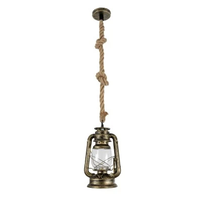 Κρεμαστό φωτιστικό BARBAROSSA Vintage 1 x E27 AC 220-240V μπρούτζινο μεταλλικό κλασικού σχεδιασμού με διακοσμητικές λεπτομέρειες Μ18 x Π18 x Υ28
