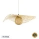 Boho Κρεμαστό Φωτιστικό CINNABAR Μονόφωτο 1 x E27 AC220-240V IP20 - Φ75 x Υ21cm - Μπεζ Ξύλινο Μπαμπού Πλέγμα GloboStar® CINNABAR 01837 Boho Κρεμαστό Φωτιστικό Πλέγμα Μονόφωτο 1 x E27 IP20 Μπεζ Ξύλο - Μ75 x Π75 x Υ21cm