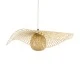 Boho Κρεμαστό Φωτιστικό CINNABAR Μονόφωτο 1 x E27 AC220-240V IP20 - Φ75 x Υ21cm - Μπεζ Ξύλινο Μπαμπού Πλέγμα GloboStar® CINNABAR 01837 Boho Κρεμαστό Φωτιστικό Πλέγμα Μονόφωτο 1 x E27 IP20 Μπεζ Ξύλο - Μ75 x Π75 x Υ21cm