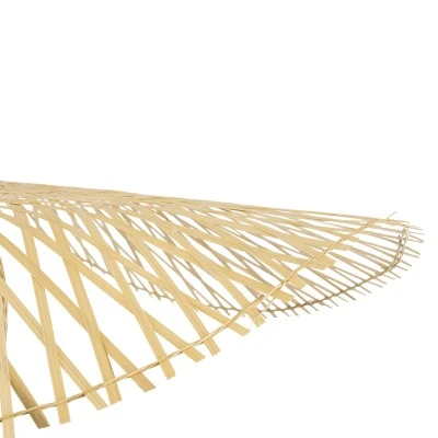 Boho Κρεμαστό Φωτιστικό CINNABAR Μονόφωτο 1 x E27 AC220-240V IP20 - Φ75 x Υ21cm - Μπεζ Ξύλινο Μπαμπού Πλέγμα GloboStar® CINNABAR 01837 Boho Κρεμαστό Φωτιστικό Πλέγμα Μονόφωτο 1 x E27 IP20 Μπεζ Ξύλο - Μ75 x Π75 x Υ21cm