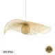 Boho Κρεμαστό Φωτιστικό CINNABAR Μονόφωτο 1 x E27 AC220-240V IP20 - Φ100 x Υ21cm - Μπεζ Ξύλινο Μπαμπού Πλέγμα GloboStar® CINNABAR 01838 Boho Κρεμαστό Φωτιστικό Πλέγμα Μονόφωτο 1 x E27 IP20 Μπεζ Ξύλο - Μ100 x Π100 x Υ21cm
