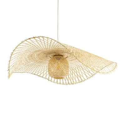 Boho Κρεμαστό Φωτιστικό CINNABAR Μονόφωτο 1 x E27 AC220-240V IP20 - Φ100 x Υ21cm - Μπεζ Ξύλινο Μπαμπού Πλέγμα GloboStar® CINNABAR 01838 Boho Κρεμαστό Φωτιστικό Πλέγμα Μονόφωτο 1 x E27 IP20 Μπεζ Ξύλο - Μ100 x Π100 x Υ21cm