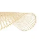 GloboStar® MELEMELE 01842 Boho Κρεμαστό Φωτιστικό Οροφής Μονόφωτο 1 x E27 AC220-240V IP20 - Φ100 x Υ12cm - Μπεζ Ξύλινο Μπαμπού Πλέγμα - 5 Χρόνια Εγγύηση
