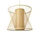 Boho Κρεμαστό Φωτιστικό HIBISCUS Μονόφωτο 1 x E27 AC220-240V IP20 - Φ60 x Υ50cm - Μπεζ Ξύλινο Πλέγμα - GloboStar® HIBISCUS 01925 Boho Κρεμαστό Φωτιστικό Πλέγμα Μονόφωτο 1 x E27 IP20 Μπεζ Ξύλο - Μ60 x Π60 x Υ50cm
