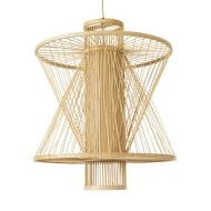 Boho Κρεμαστό Φωτιστικό HIBISCUS Μονόφωτο 1 x E27 AC220-240V IP20 - Φ50 x Υ60cm - Μπεζ Ξύλινο Πλέγμα - Boho Κρεμαστό Φωτιστικό HIBISCUS Μονόφωτο 1 x E27 AC220-240V IP20 - Φ50 x Υ60cm - Μπεζ Ξύλινο Πλέγμα -