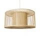 GloboStar® HIBISCUS 01936 Boho Κρεμαστό Φωτιστικό Πλέγμα Μονόφωτο 1 x E27 IP20 Μπεζ Ξύλο - Μ80 x Π80 x Υ38cm