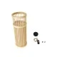 Boho Κρεμαστό Φωτιστικό HIBISCUS Μονόφωτο 1 x E27 AC220-240V IP20 - Φ13 x Υ35cm - Μπεζ Ξύλινο Πλέγμα GloboStar® HIBISCUS 01937 Boho Κρεμαστό Φωτιστικό Πλέγμα Μονόφωτο 1 x E27 IP20 Μπεζ Ξύλο - Μ13 x Π13 x Υ35cm