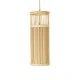 Boho Κρεμαστό Φωτιστικό HIBISCUS Μονόφωτο 1 x E27 AC220-240V IP20 - Φ13 x Υ35cm - Μπεζ Ξύλινο Πλέγμα GloboStar® HIBISCUS 01937 Boho Κρεμαστό Φωτιστικό Πλέγμα Μονόφωτο 1 x E27 IP20 Μπεζ Ξύλο - Μ13 x Π13 x Υ35cm