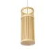 Boho Κρεμαστό Φωτιστικό HIBISCUS Μονόφωτο 1 x E27 AC220-240V IP20 - Φ13 x Υ35cm - Μπεζ Ξύλινο Πλέγμα GloboStar® HIBISCUS 01937 Boho Κρεμαστό Φωτιστικό Πλέγμα Μονόφωτο 1 x E27 IP20 Μπεζ Ξύλο - Μ13 x Π13 x Υ35cm