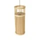 Boho Κρεμαστό Φωτιστικό HIBISCUS Μονόφωτο 1 x E27 AC220-240V IP20 - Φ13 x Υ35cm - Μπεζ Ξύλινο Πλέγμα GloboStar® HIBISCUS 01937 Boho Κρεμαστό Φωτιστικό Πλέγμα Μονόφωτο 1 x E27 IP20 Μπεζ Ξύλο - Μ13 x Π13 x Υ35cm
