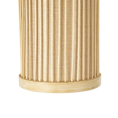 Boho Κρεμαστό Φωτιστικό HIBISCUS Μονόφωτο 1 x E27 AC220-240V IP20 - Φ13 x Υ35cm - Μπεζ Ξύλινο Πλέγμα GloboStar® HIBISCUS 01937 Boho Κρεμαστό Φωτιστικό Πλέγμα Μονόφωτο 1 x E27 IP20 Μπεζ Ξύλο - Μ13 x Π13 x Υ35cm