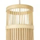 Boho Κρεμαστό Φωτιστικό HIBISCUS Μονόφωτο 1 x E27 AC220-240V IP20 - Φ13 x Υ35cm - Μπεζ Ξύλινο Πλέγμα GloboStar® HIBISCUS 01937 Boho Κρεμαστό Φωτιστικό Πλέγμα Μονόφωτο 1 x E27 IP20 Μπεζ Ξύλο - Μ13 x Π13 x Υ35cm