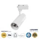 Μονοφασικό Σποτ Ράγας LUGANO LED 20W 2400lm 36° Θερμό φως 2700K AC 220-240V IP20 EUROTRACK® Λευκό Bridgelux Chip