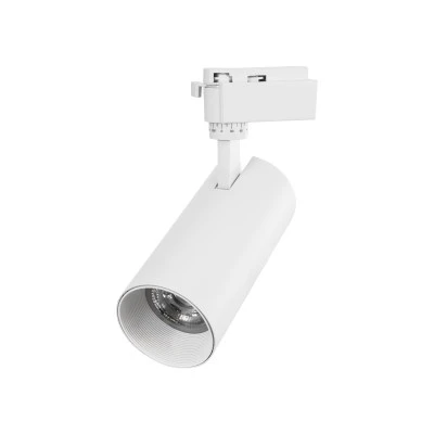 Μονοφασικό Σποτ Ράγας LUGANO LED 30W 3900lm 36° Ψυχρό φως 6000K AC 220-240V IP20 EUROTRACK® Λευκό Bridgelux Chip