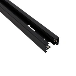 Μονοφασική Ράγα 2 Καλωδίων για Σποτ Ράγας LED 1m AC 220-240V IP20 EUROTRACK® Μαύρο Αλουμίνιο