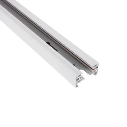 Μονοφασική Ράγα 2 Καλωδίων για Σποτ Ράγας LED 1m AC 220-240V IP20 EUROTRACK® Λευκό Αλουμίνιο