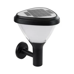 Φωτιστικό κολωνάκι κήπου ηλιακό LED 10W 6500Κ 330lm 120° με φωτοβολταϊκό Panel 6V 2W με αισθητήρα ημέρας-νύχτας αδιάβροχο IP65 