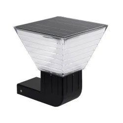 Φωτιστικό κολωνάκι κήπου ηλιακό LED 10W 2700Κ 330lm 120°  με φωτοβολταϊκό Panel 6V 2W & αισθητήρα ημέρας-νύχτας αδιάβροχο IP65