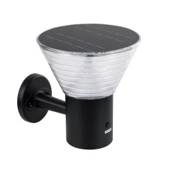Φωτιστικό ηλιακό επίτοιχο LED 10W 330lm 120° με αισθητήρα ημέρας-νύχτας IP65 ψυχρό λευκό 6000K  γκρι ανθρακί  Μ23 x Π30 x Υ25cm