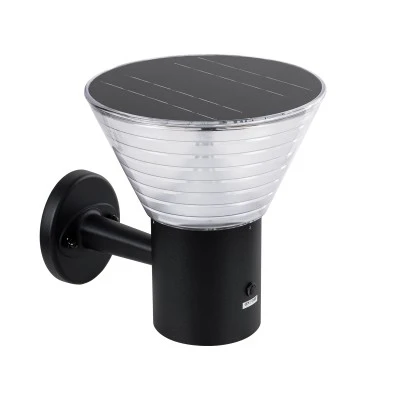 Φωτιστικό ηλιακό επίτοιχο LED 10W 330lm 120° με αισθητήρα ημέρας-νύχτας IP65 ψυχρό λευκό 6000K γκρι ανθρακί Μ23 x Π30 x Υ25cm GloboStar® VEGGIE 90530 Αυτόνομο Ηλιακό Φωτιστικό Κήπου - Απλίκα Αρχιτεκτονικού Φωτισμού Εξωτερικού Χώρου LED 10W 330lm 120° με Ενσωματωμένο Φωτοβολταϊκό Panel 6V 2W & Επαναφορτιζόμενη Μπαταρία Li-ion 3.2V 1800mAh με Αισθητήρα Ημέρας-Νύχτας - Αδιάβροχ