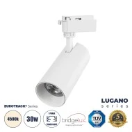 Μονοφασικό Σποτ Ράγας LUGANO LED 30W 3750lm 36° Ενδιάμεσο φως 4500K AC 220-240V IP20 EUROTRACK® Λευκό Bridgelux Chip Μονοφασικό Σποτ Ράγας LUGANO LED 30W 3750lm 36° Ενδιάμεσο φως 4500K AC 220-240V IP20 EUROTRACK® Λευκό Bridgelux Chip