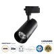 Μονοφασικό Σποτ Ράγας LUGANO LED 30W 3750lm 36° Ενδιάμεσο φως 4500K AC 220-240V IP20 EUROTRACK® Μαύρο Bridgelux Chip Μονοφασικό Σποτ Ράγας LUGANO LED 30W 3750lm 36° Φυσικό Λευκό 4500K AC 220-240V IP20 EUROTRACK® Μαύρο Bridgelux Chip