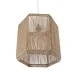 GloboStar® CAYMAN 00519 Boho Κρεμαστό Φωτιστικό Πλέγμα Μονόφωτο 1 x E27 IP20 Μπεζ Σχοινί - Μ40 x Π40 x Υ40cm