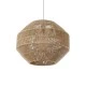 GloboStar® CAYMAN 00522 Boho Κρεμαστό Φωτιστικό Πλέγμα Μονόφωτο 1 x E27 IP20 Μπεζ Σχοινί - Μ40 x Π40 x Υ30cm