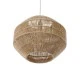 GloboStar® CAYMAN 00522 Boho Κρεμαστό Φωτιστικό Πλέγμα Μονόφωτο 1 x E27 IP20 Μπεζ Σχοινί - Μ40 x Π40 x Υ30cm