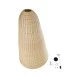GloboStar® MAHANA 01827 Boho Κρεμαστό Φωτιστικό Πλέγμα Μονόφωτο 1 x E27 IP20 Μπεζ Ξύλο - Μ80 x Π80 x Υ130cm