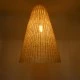 GloboStar® MAHANA 01827 Boho Κρεμαστό Φωτιστικό Πλέγμα Μονόφωτο 1 x E27 IP20 Μπεζ Ξύλο - Μ80 x Π80 x Υ130cm