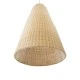 GloboStar® MAHANA 01827 Boho Κρεμαστό Φωτιστικό Πλέγμα Μονόφωτο 1 x E27 IP20 Μπεζ Ξύλο - Μ80 x Π80 x Υ130cm