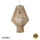 Boho Κρεμαστό Φωτιστικό CAYMAN Μονόφωτο 1 x E27 AC220-240V IP20 - Φ40 x Υ60cm - Μπεζ Λεπτό Σχοινί Τριχιά Πλέγμα GloboStar® CAYMAN 01853 Boho Κρεμαστό Φωτιστικό Πλέγμα Μονόφωτο 1 x E27 IP20 Μπεζ Σχοινί - Μ40 x Π40 x Υ60cm