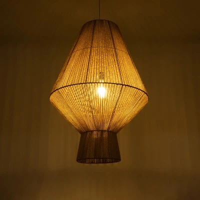 Boho Κρεμαστό Φωτιστικό CAYMAN Μονόφωτο 1 x E27 AC220-240V IP20 - Φ60 x Υ86cm - Μπεζ Λεπτό Σχοινί Τριχιά Πλέγμα GloboStar® CAYMAN 01854 Boho Κρεμαστό Φωτιστικό Πλέγμα Μονόφωτο 1 x E27 IP20 Μπεζ Σχοινί - Μ60 x Π60 x Υ86cm