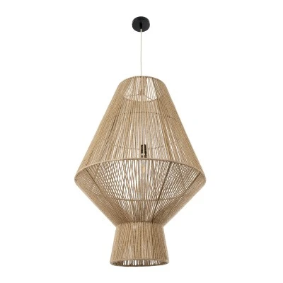 Boho Κρεμαστό Φωτιστικό CAYMAN Μονόφωτο 1 x E27 AC220-240V IP20 - Φ60 x Υ86cm - Μπεζ Λεπτό Σχοινί Τριχιά Πλέγμα GloboStar® CAYMAN 01854 Boho Κρεμαστό Φωτιστικό Πλέγμα Μονόφωτο 1 x E27 IP20 Μπεζ Σχοινί - Μ60 x Π60 x Υ86cm