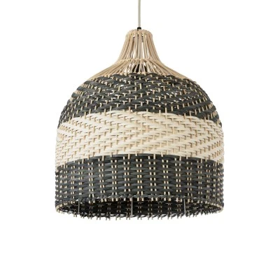 Boho Κρεμαστό Φωτιστικό BARBADOS Μονόφωτο 1 x E27 AC220-240V IP20 - Φ40 x Υ45cm - Μπεζ με Χακί Ξύλινο Μπαμπού Πλέγμα Καμπάνα GloboStar® BARBADOS 01944 Boho Κρεμαστό Φωτιστικό Καμπάνα Μονόφωτο 1 x E27 IP20 Μπεζ & Χακί Ξύλο - Μ40 x Π40 x Υ45cm