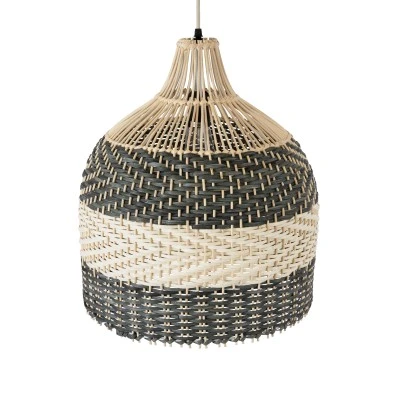 Boho Κρεμαστό Φωτιστικό BARBADOS Μονόφωτο 1 x E27 AC220-240V IP20 - Φ40 x Υ45cm - Μπεζ με Χακί Ξύλινο Μπαμπού Πλέγμα Καμπάνα GloboStar® BARBADOS 01944 Boho Κρεμαστό Φωτιστικό Καμπάνα Μονόφωτο 1 x E27 IP20 Μπεζ & Χακί Ξύλο - Μ40 x Π40 x Υ45cm