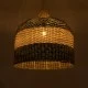 GloboStar® BARBADOS 01945 Boho Κρεμαστό Φωτιστικό Καμπάνα Μονόφωτο 1 x E27 IP20 Μπεζ & Χακί Ξύλο - Μ60 x Π60 x Υ60cm