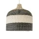 GloboStar® BARBADOS 01945 Boho Κρεμαστό Φωτιστικό Καμπάνα Μονόφωτο 1 x E27 IP20 Μπεζ & Χακί Ξύλο - Μ60 x Π60 x Υ60cm