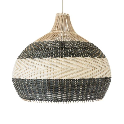 Boho Κρεμαστό Φωτιστικό BARBADOS Μονόφωτο 1 x E27 AC220-240V IP20 - Φ60 x Υ60cm - Μπεζ με Χακί Ξύλινο Μπαμπού Πλέγμα Καμπάνα GloboStar® BARBADOS 01947 Boho Κρεμαστό Φωτιστικό Καμπάνα Μονόφωτο 1 x E27 IP20 Μπεζ & Χακί Ξύλο - Μ60 x Π60 x Υ60cm