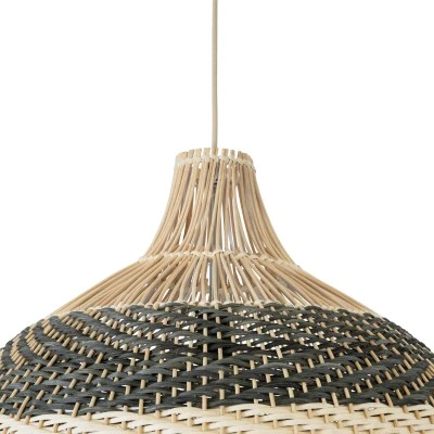 Boho Κρεμαστό Φωτιστικό BARBADOS Μονόφωτο 1 x E27 AC220-240V IP20 - Φ60 x Υ60cm - Μπεζ με Χακί Ξύλινο Μπαμπού Πλέγμα Καμπάνα GloboStar® BARBADOS 01947 Boho Κρεμαστό Φωτιστικό Καμπάνα Μονόφωτο 1 x E27 IP20 Μπεζ & Χακί Ξύλο - Μ60 x Π60 x Υ60cm