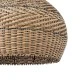 GloboStar® SEYCHELLES 01949 Boho Κρεμαστό Φωτιστικό Καμπάνα Μονόφωτο 1 x E27 IP20 Μπεζ, Καφέ & Χακί Ξύλο - Μ60 x Π60 x Υ60cm