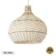 Boho Κρεμαστό Φωτιστικό SANTACRUZ Μονόφωτο 1 x E27 AC220-240V IP20 - Φ40 x Υ40cm - Μπεζ με Καφέ Ξύλινο Μπαμπού Πλέγμα Καμπάνα GloboStar® SANTACRUZ 01950 Boho Κρεμαστό Φωτιστικό Καμπάνα Μονόφωτο 1 x E27 IP20 Μπεζ & Καφέ Ξύλο - Μ40 x Π40 x Υ40cm