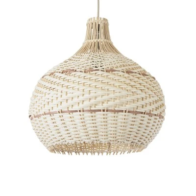 Boho Κρεμαστό Φωτιστικό SANTACRUZ Μονόφωτο 1 x E27 AC220-240V IP20 - Φ40 x Υ40cm - Μπεζ με Καφέ Ξύλινο Μπαμπού Πλέγμα Καμπάνα GloboStar® SANTACRUZ 01950 Boho Κρεμαστό Φωτιστικό Καμπάνα Μονόφωτο 1 x E27 IP20 Μπεζ & Καφέ Ξύλο - Μ40 x Π40 x Υ40cm