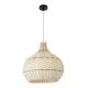 Boho Κρεμαστό Φωτιστικό SANTACRUZ Μονόφωτο 1 x E27 AC220-240V IP20 - Φ40 x Υ40cm - Μπεζ με Καφέ Ξύλινο Μπαμπού Πλέγμα Καμπάνα GloboStar® SANTACRUZ 01950 Boho Κρεμαστό Φωτιστικό Καμπάνα Μονόφωτο 1 x E27 IP20 Μπεζ & Καφέ Ξύλο - Μ40 x Π40 x Υ40cm