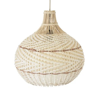Boho Κρεμαστό Φωτιστικό SANTACRUZ Μονόφωτο 1 x E27 AC220-240V IP20 - Φ40 x Υ40cm - Μπεζ με Καφέ Ξύλινο Μπαμπού Πλέγμα Καμπάνα GloboStar® SANTACRUZ 01950 Boho Κρεμαστό Φωτιστικό Καμπάνα Μονόφωτο 1 x E27 IP20 Μπεζ & Καφέ Ξύλο - Μ40 x Π40 x Υ40cm