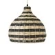 GloboStar® JAMAICA 01954 Boho Κρεμαστό Φωτιστικό Καμπάνα Μονόφωτο 1 x E27 IP20 Μπεζ & Χακί Ξύλο - Μ40 x Π40 x Υ37cm