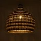 GloboStar® JAMAICA 01955 Boho Κρεμαστό Φωτιστικό Καμπάνα Μονόφωτο 1 x E27 IP20 Μπεζ & Χακί Ξύλο - Μ60 x Π60 x Υ60cm